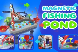 Kids Tido Toy Fishing Game - Electronic Slide Magnetic Pond